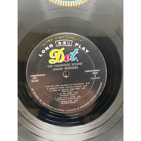 Jimmie Rodgers - The Nashville Sound (LP, Album) VG+ Inner Advertising Sleeve! - Picture 4 of 7